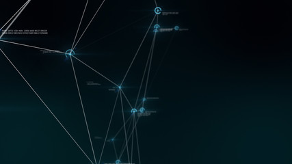 Abstract 3D Rendering Futuristic Connection in Cyber Space