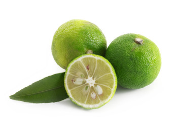 citrus sudachi on a white background