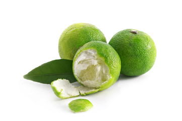 citrus sudachi on a white background