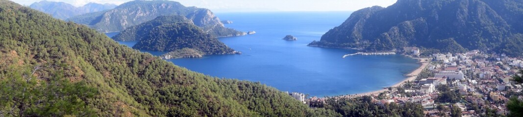 Obraz premium Seascape resort village of Icmeler, Marmaris and the surrounding area