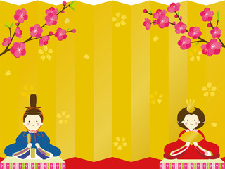 ひなまつり　背景イラスト