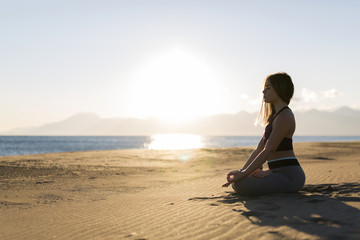 Yoga on the beach