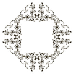 Classical baroque ornament vector 