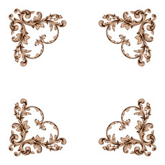 Classical baroque ornament vector 