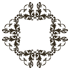 Classical baroque ornament vector 