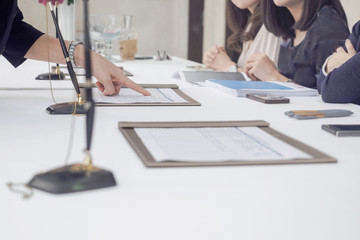  Businessmen attending searching for the seminar registration