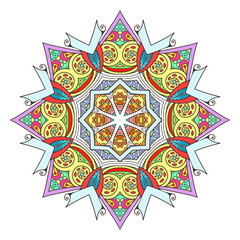 Mandala. Abstract decorative background. Islam, Arabic, oriental, indian, ottoman, yoga motifs.