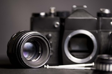 old 35mm film camera lens