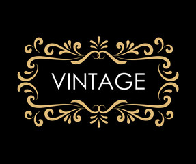 Vintage hand drawn frame label retro engraving antique vector illustration