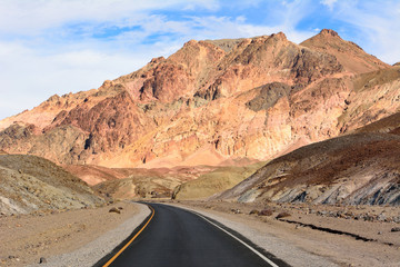 Artists Drive road in the Death Valley National Park