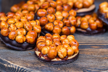 Delicious pastries with hazelnuts