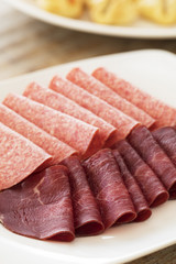 Sliced Salami and Bresaola