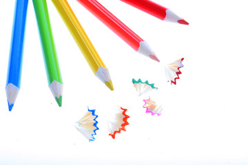 Color pencil, close-up shot