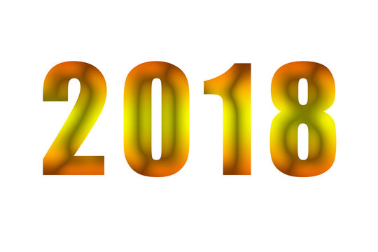 Año 2018 de color amarillo.