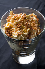 mousse de requesón con azafrán
