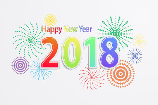 2018 Happy New Year Background Decoration