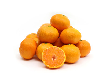 Fruit Tangerine isolated on white background
