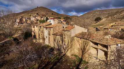 Fototapeta na wymiar Ambas Aguas or Entrambasaguas is a village in La Rioja province in Spain