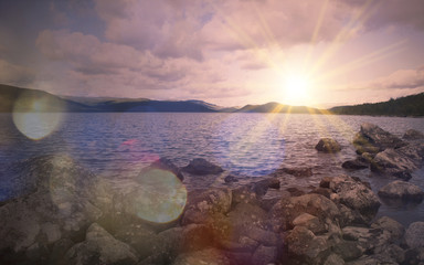 Lake scene in Lapland