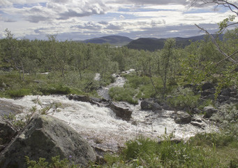 Waterfall in Lapland