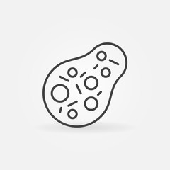 Bacteria vector minimal icon in line style 