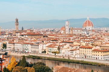 Fototapeta premium panoramic view of florence city, italy