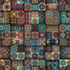 Seamless pattern. Vintage decorative elements. Hand drawn background. Islam, Arabic, Indian, ottoman motifs. Perfect for printing on fabric or paper.