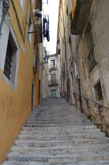 Fototapeta na wymiar A Street in Old Town of Girona