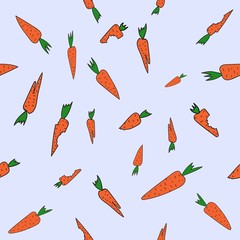 Whole and eaten carrots pattern