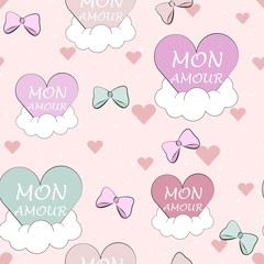 pattern for Valentine's day. romantic cartoon background in gentle tones..