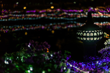 Light in the dark background landscape