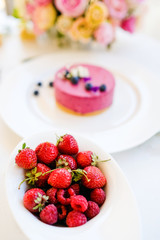 berries assortment cake dessert food concept. celebratory mood. delicious satisfaction.