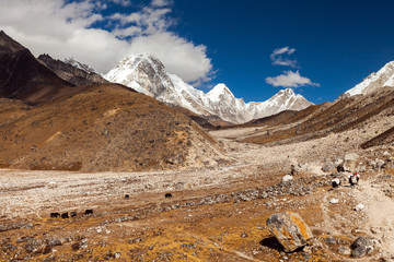 Fototapeta na wymiar snowy mountains. Nepal, Himalayas