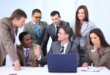 Manager and business team in office