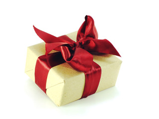 holiday gift box isolated on white background