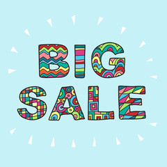 Big sale. Stock vector template, easy to use.