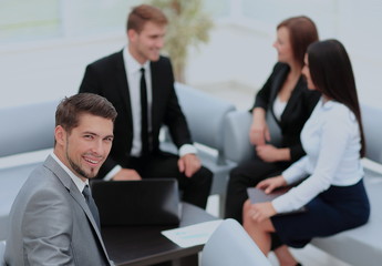 Business team discussing together  plans