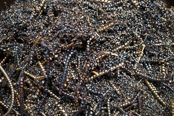 metal shavings after metal processing