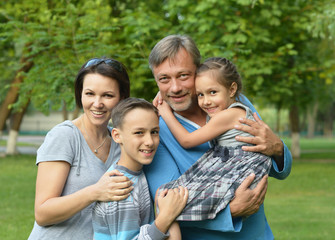 Fototapeta premium Happy family in park
