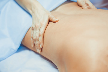 a back massage in the salon