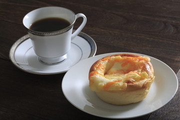 Cheese rolls and coffee