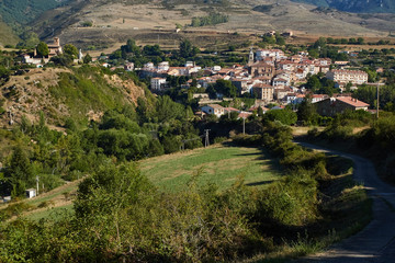 Fototapeta na wymiar Torrecilla en Cameros is a famous village in La Rioja province of Spain