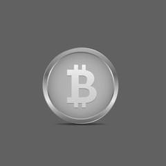 Silver Bitcoin coin