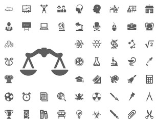 Obraz premium Scales icon. science and education vector icons set.