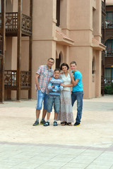 Obraz premium happy family at resort