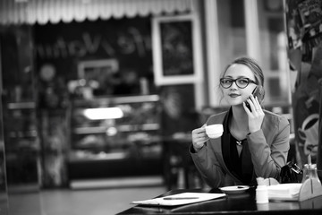 Beautiful woman at a business meeting