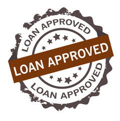 Loan approved stamp. sign. seal
