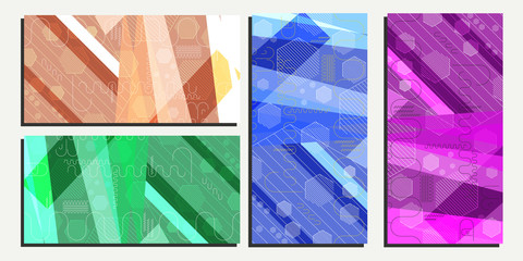 Abstract geometric background from hexagons vector eps10