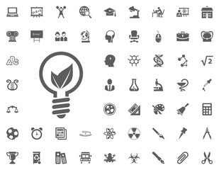 Eko bulb icon. science and education vector icons set.