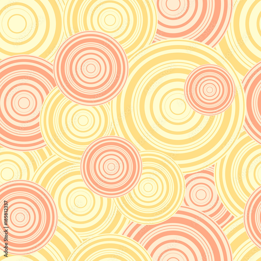 Poster Vector geometric pattern. Seamless pattern with rounded shapes.